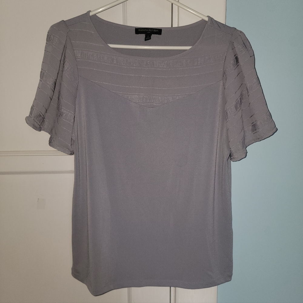 Banana Republic Blouse Gray Small